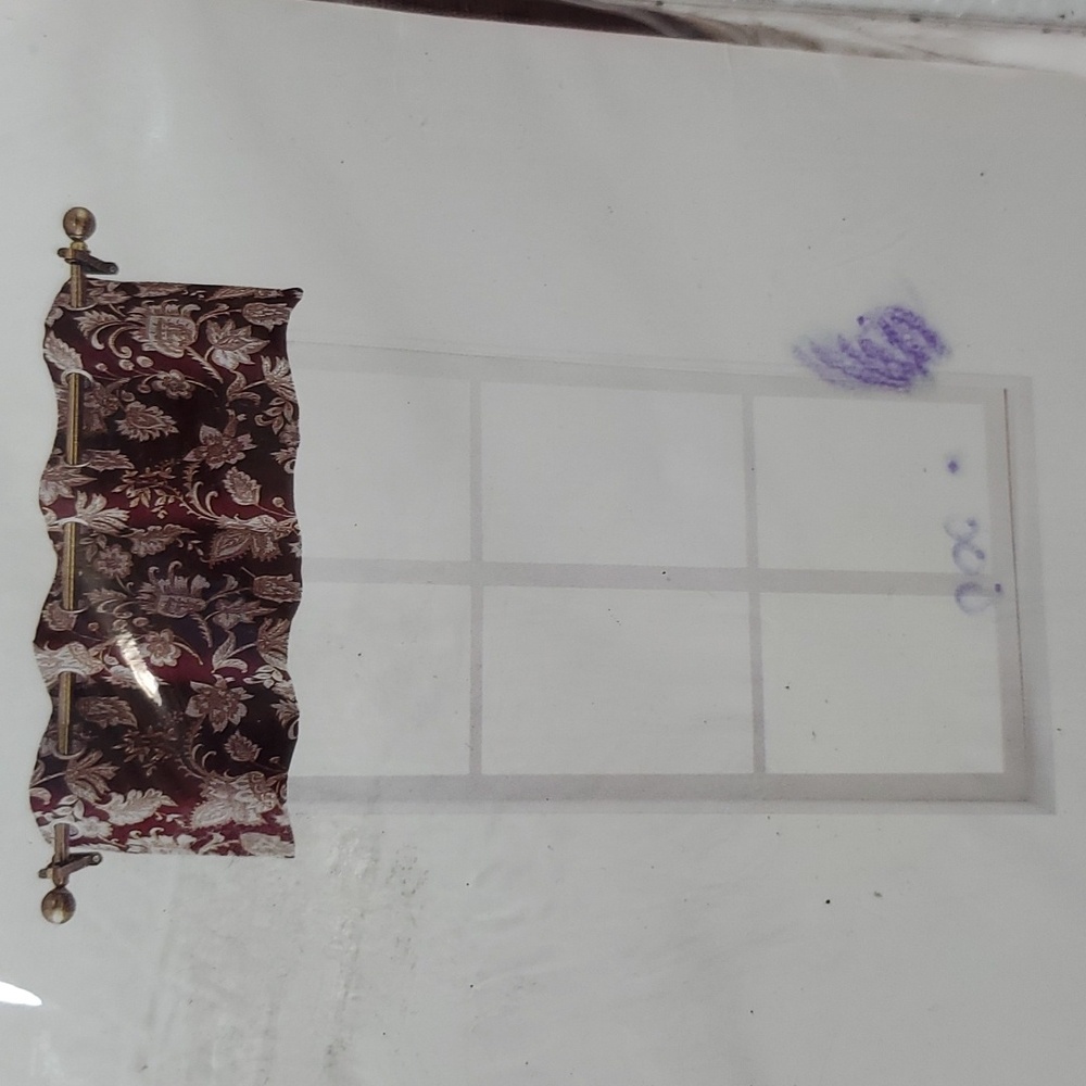 The Big One Floral Blackout Window Valance ~ 54" x 17" ~ Maroon
